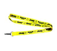 Jeep Duck Lanyard with Text and Grille Logos Yellow - Swivel Lobster Clasp for Keys, Badge Holder, Id Badges, Card Holder and Keychain (Yellow)