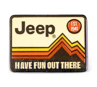 Jeep Have Fun Out There Lapel Pin - Retro Adventure Logo | 1" Cloisonné Enamel | Made in USA