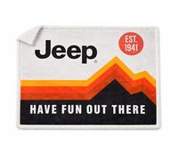Jeep Have Fun Out There Logo Sherpa Fleece Throw Blanket Supersoft and Warm 50" X 60"