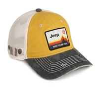Jeep Have Fun Out There Patch Garment Washed Trucker Hat Unstructured, Yellow, One Size