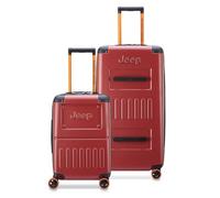 Jeep JH002B Hardside Expandable Luggage with Spinner Wheels, Chilli Pepper, 2 Piece Set 19/29 Inch, Jh002b Hardside Expandable Luggage with Spinner Wheels