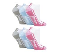 Jeep Ladies 6 Pack Performance Trainer Socks Cushioned Sport Socks with Arch supports (4-8, White)