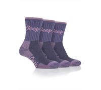 Jeep Ladies Pack of 3 Boot Socks - Purple Purple