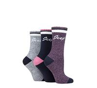 Jeep Ladies Performance Full Cushion Boot Socks 3 Pack | Outdoors, Adventure, Walking, Hiking, Trekking, Padded, Comfort, 3 Pair Multipack