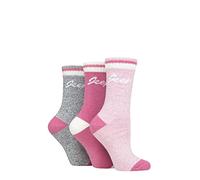 Jeep Ladies Performance Full Cushion Boot Socks 3 Pack | Outdoors, Adventure, Walking, Hiking, Trekking, Padded, Comfort, 3 Pair Multipack