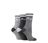 Jeep Ladies Performance Full Cushion Boot Socks 3 Pack | Outdoors, Adventure, Walking, Hiking, Trekking, Padded, Comfort, 3 Pair Multipack