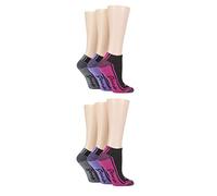 Jeep Ladies Performance Polyester Cushioned Trainer Socks Pack of 6 Black 4-8