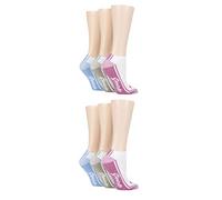 Jeep Ladies Performance Polyester Cushioned Trainer Socks Pack of 6 White 4-8