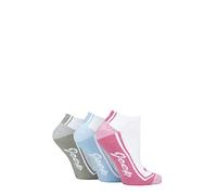 Jeep Ladies Performance Trainer Socks Pack of 3 White 4-8