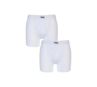 2 Pack Cotton Plain Fitted Key Hole Trunk Boxer Shorts Jeep White M