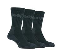 Jeep Mens 3 Pair Cushion Sole Hiking Work Socks - 6-11 - Green