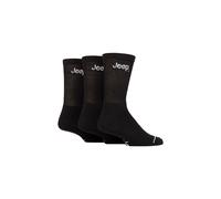 Jeep Men's 3 Pair Leisure Boot Socks in Black | Size: 6-11 Jeep Black 6-11