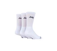 Jeep Men's 3 Pair Leisure Boot Socks in White | Size: 6-11 Jeep White 6-11