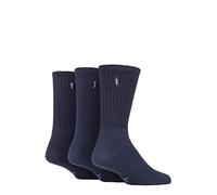 Jeep Mens 3 Pair Urban Trail Cotton Sports Socks In 3 Colours (6-11, Navy/Sky)