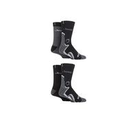 Jeep Mens Performance Boot Socks Pack of 4 Black 6-11