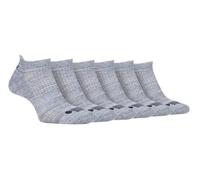 Jeep - 6 Pairs Mens Cotton Cushioned Sport Ankle Outdoor Socks - Grey - Size UK 6-11