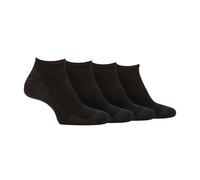 Jeep Men's Breathable Cushioned Low Cut Trainer Socks - Pack of 4 - 6-11 UK - Black