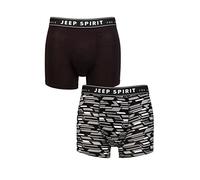 Jeep Mens Camo Printed Patterned and Plain Naturally Soft and Breathable Bamboo Trunks in a Multipack box of 2 with a range in S, M, L, XL Black/Charcoal L
