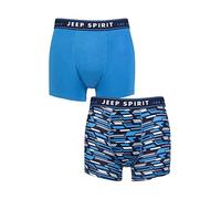 Jeep Mens Camo Printed Patterned and Plain Naturally Soft and Breathable Bamboo Trunks in a Multipack box of 2 with a range in S, M, L, XL Navy/Blue S