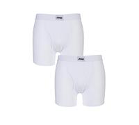 Jeep Men's Cotton Plain Fitted Key Hole Trunk Boxer Shorts - White M