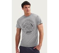 Jeep Men's For Adventurous Souls T-Shirt in Mid Grey | Size: Large Jeep Mid Grey L