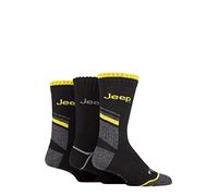 Jeep Mens Heavyweight Workwear Boot Socks 6-11 Pack of 3 | Durable Safety Boot Socks with Padding, Ankle and Arch Support, Breathable, 3 Pairs