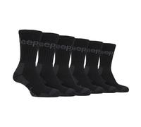 Jeep 6 Pairs Of Mens Terrain Cushioned Sole Walking Hiking Socks 6-11 uk, 39-45 eur
