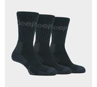 Jeep Men's Luxury Cushioned Cotton Hiking Socks - 3 Pack, Green 6-11