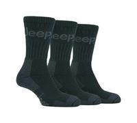Jeep Mens Luxury Cushioned Cotton Hiking Socks (Multipack Options) - 6-11 UK - Green - 3 Pack