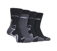 Jeep - Mens Performance Boot Socks 4 Pack Breathable Hiking Socks