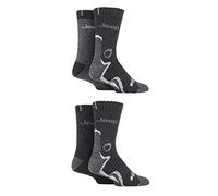 Jeep Mens Performance Boot Socks Cushioned Arch Support 4 Pack | Padded with ribbed leg, ideal for hiking, walking, trekking & outdoor adventures, 4 pair multipack