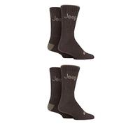 Jeep Mens Performance Plain Ribbed Socks Pack of 4