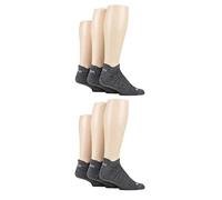 Jeep Mens Performance Trainer Socks with Cushioning Pack of 6 | Padded, Breathable, Arch Support, Low Cut, Sports and Gym Wear, Plain Black, Grey & White