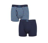 Jeep Mens Plain and Striped Keyhole Trunks Pack of 2