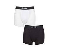 Jeep Mens Plain Fitted Bamboo Trunks Pack of 2 Black/White XL