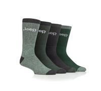 Jeep Mens Regenerated Cotton Boot Socks - Platinum - Green - Size: One Size