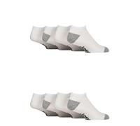 Jeep Mens Trainer Socks - Low Cut Liners with Cushioning and Arch Support for Sport & Leisure, Gym, Fitness 6-11 - 8 Pair Multipack - White