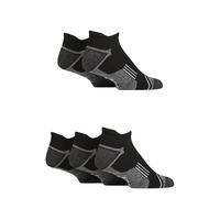 Jeep Mens Trainer Sport Socks - Low, Short, Cushioned, Arch Support, Breathable, Suitable for Gym, 5 Pair Multipack Size 6-11 Black