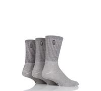 Jeep Mens Vintage Boot Socks for Outdoors 3 Pairs 6-11 Ecru