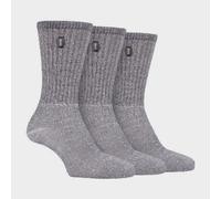 Jeep - 3 Pairs Mens Vintage Cotton Cushioned Socks for Hiking Boots - Stone - Size UK 6-11