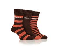 Jeep Mens Wool Blend Boot Socks - Platinum - Brown - Size: One Size