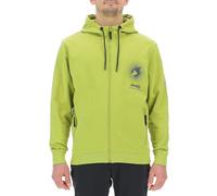 JEEP Mens Xp Man Hooded Full Zip W/Zipped Pockets Compass Small Print Jx24a Sweatshirt, Dark Hyper Green, L EU