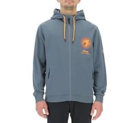 JEEP Mens Xp Man Hooded Full Zip W/Zipped Pockets Compass Small Print Jx24a Sweatshirt, Stormy Weather, XL EU