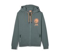 JEEP Mens Xp Man Hooded Full Zip W/Zipped Pockets Compass Small Print Jx24a Sweatshirt, Stormy Weather, L EU