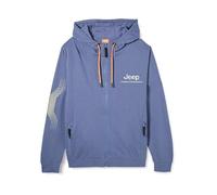 JEEP Mens Xp Man Hooded Full Zip W/Zipped Pockets Sideways X Reflective Sleeve Print Jx24a Sweatshirt, Xtreme Purple, M EU