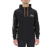 JEEP Mens Xp Man Hooded Full Zip W/Zipped Pockets Sideways X Reflective Sleeve Print Jx24a Sweatshirt, Anthracite, XL EU