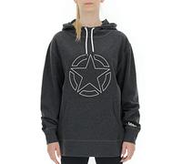 JEEP O102254-J217 J WOMAN HOODED OVERSIZE SWEATSHIRT STAR OUTLINE Print J21W Dark Grey M./Birch W M