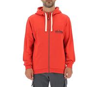 JEEP O102570-R699 J MAN HOODED SWEATSHIRT FULL ZIP The spirit of Adventure - Small Print J22W Mars Red/Black XXL