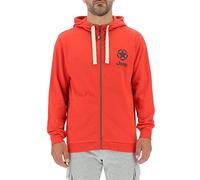 JEEP O102572-R699 J MAN HOODED SWEATSHIRT FULL ZIP STAR&JEEP Small Print J22W Mars Red/Black S