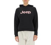 JEEP O102609-B000 J WOMAN HOODED CROPPED SWEATSHIRT Striped Print J22W Black L